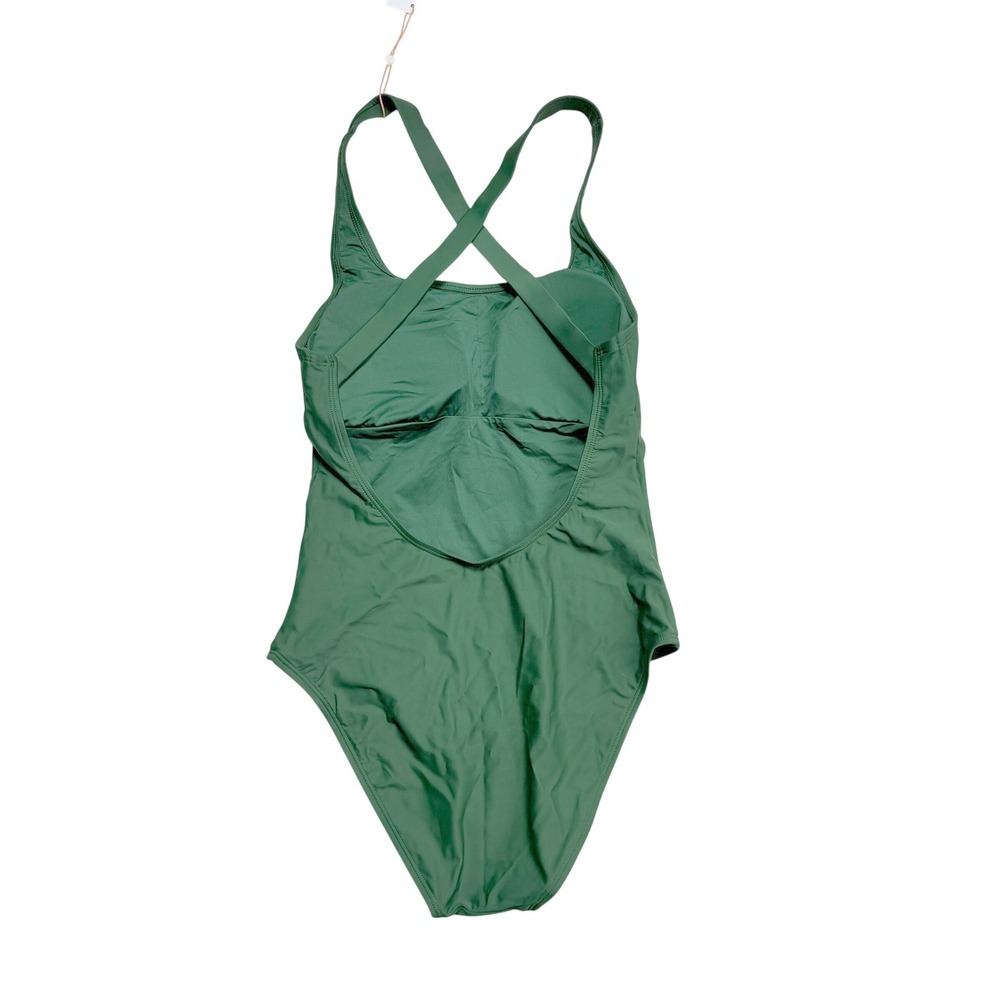 Quince Forest Green Italian Matte Recycled One-Piece Swimsuit ATG001 Mens M - Picture 4 of 6